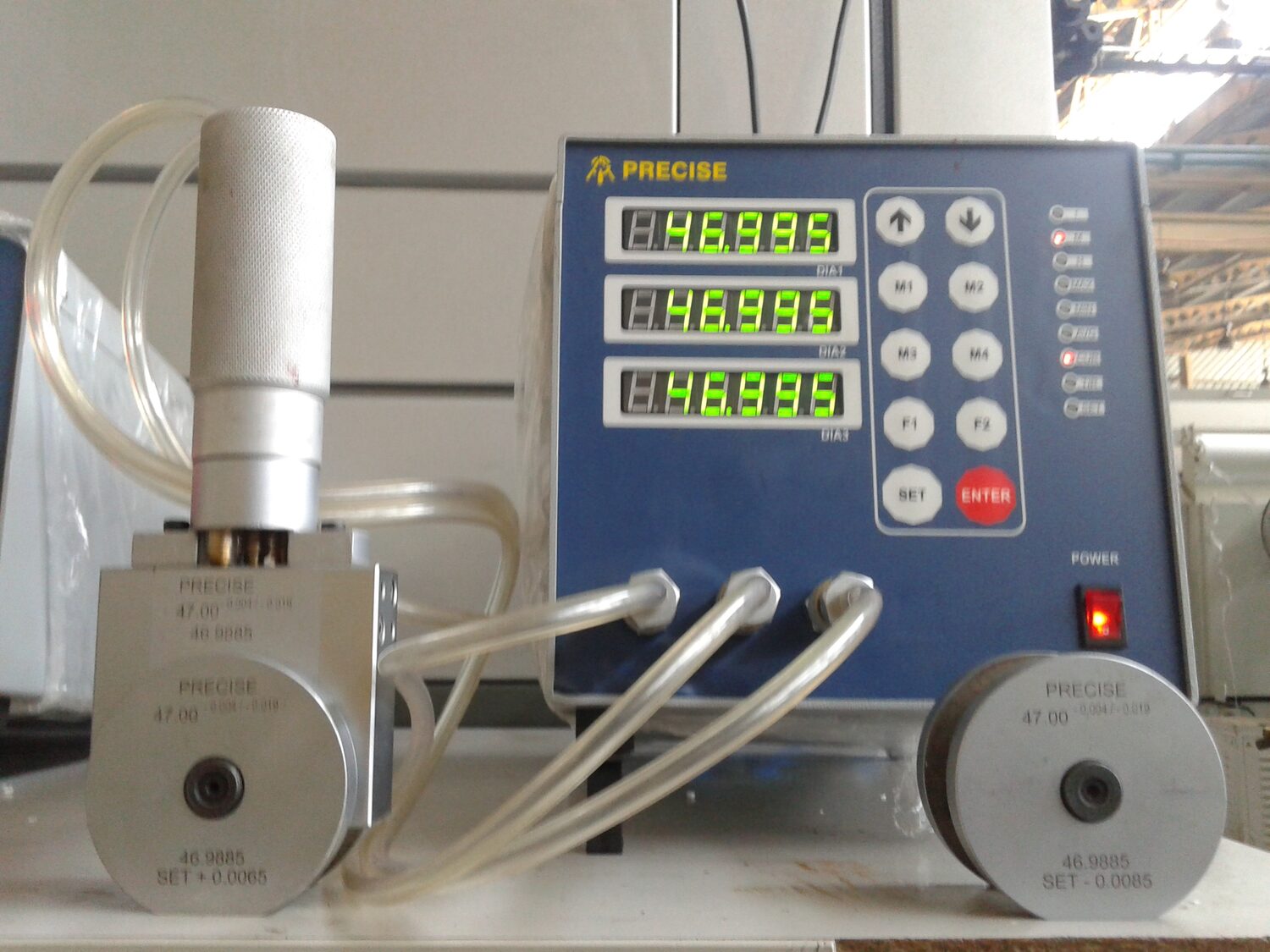 Precise 3-channel air electronic DRO with calliper gauges