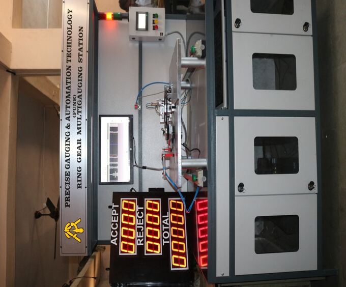 PLC-PC Based Ring Gear Multigauging Machine